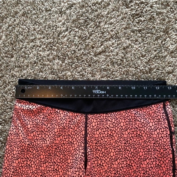 Nike Dri-Fit Relay Crop Running Leggings Coral / Pink / Black Sz Small - Picture 9 of 12